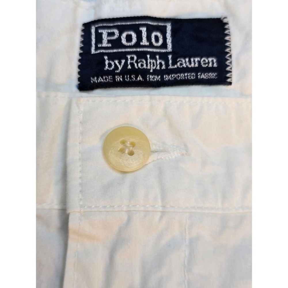 Polo Ralph Lauren Mens White Pleated Shorts Old Money Coastal Size 40 USA Made - Picture 3 of 8